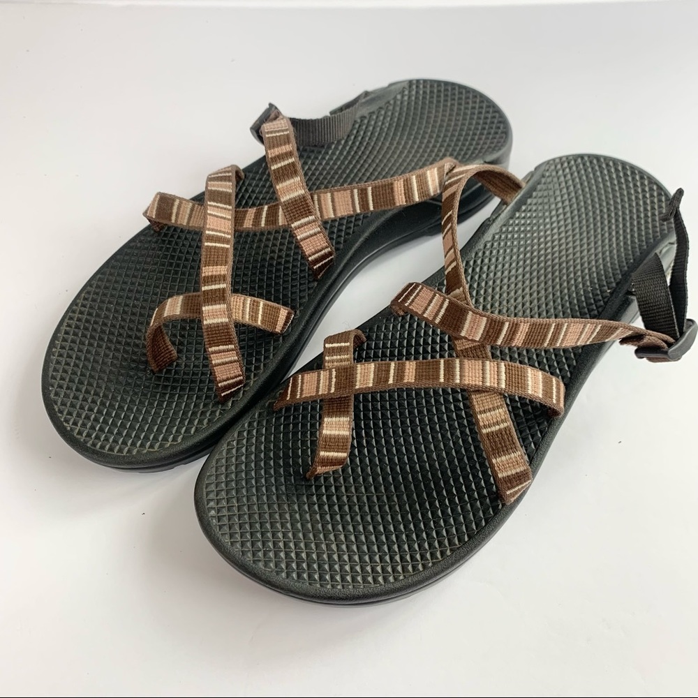 Chacos Tegu Sport Brown Pink Stripe Sandals W10